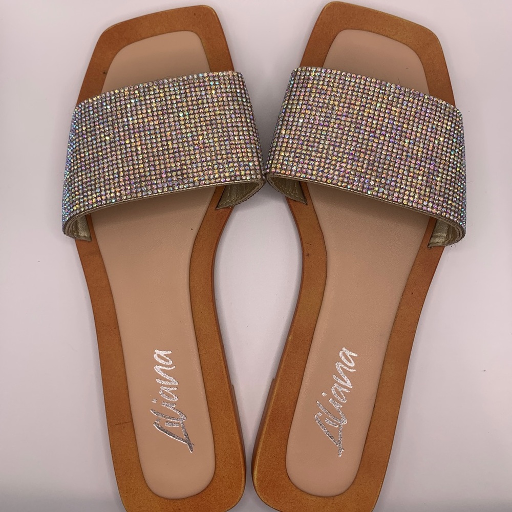 LILIANA Holographic Squared Sandals